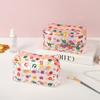 9x18x9cm Floral Cosmetic Bag  Waterproof Clear Makeup Pouch Travel Toiletry Organizer
