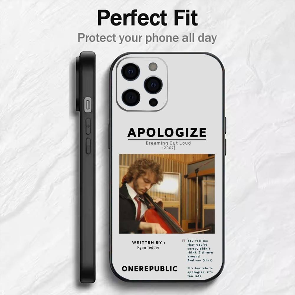 

O-One-Republic Printed Phone Case For iPhone17,16,15,14,13,12 Plus,Max Soft Silicone Black Cover iPhone14ProMax