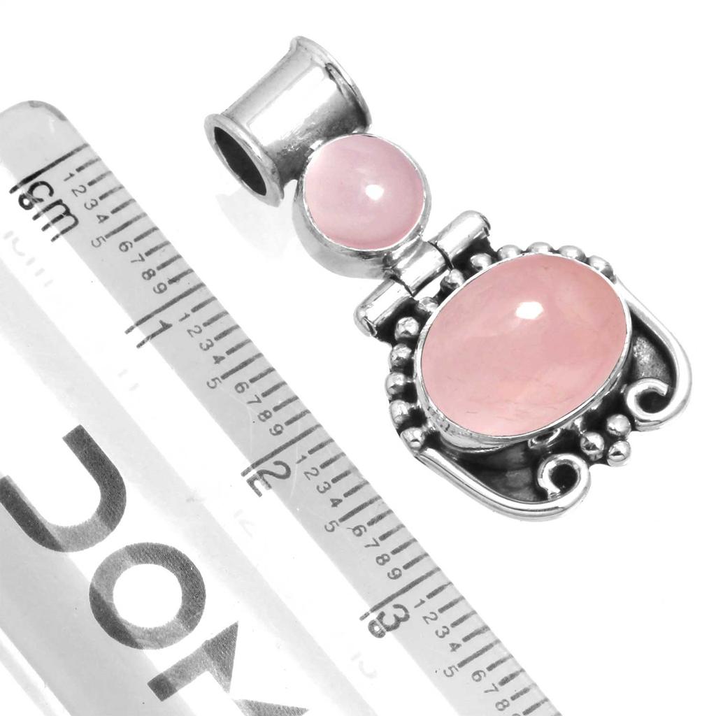 925 Sterling Silver Pendant Women Gemstone Handmade Jewelry Mothers' Day Gift Malachite Moonstone Rose Quartz Red Stone Smoky Topaz Tiger Eye Fashion