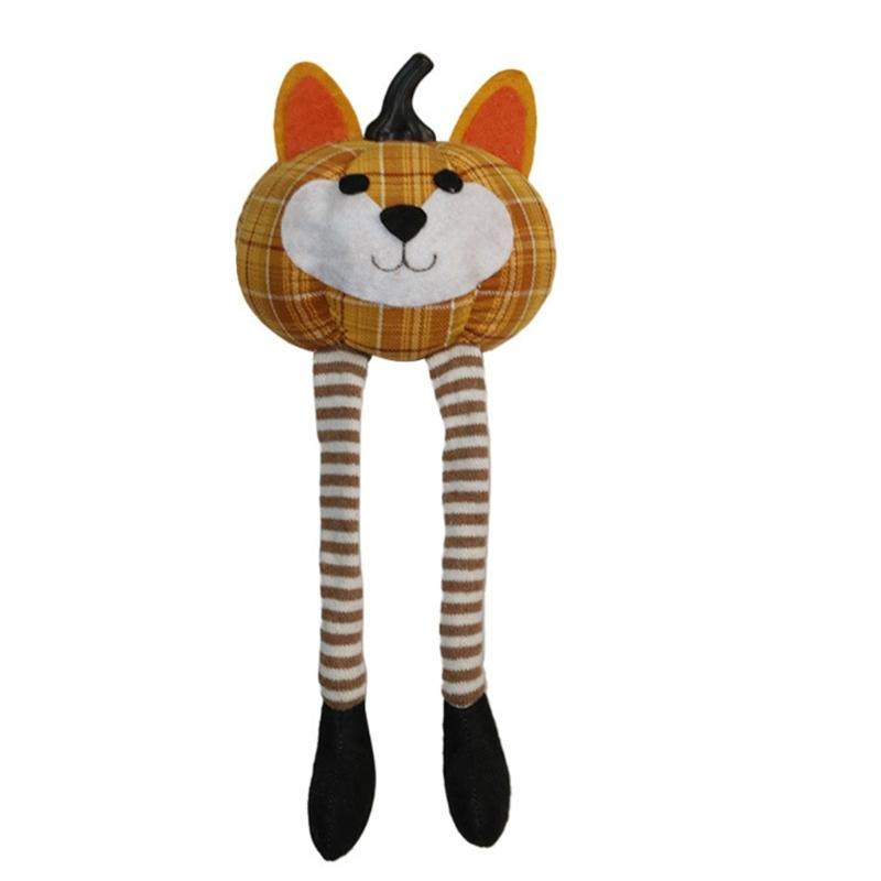 

Creative Pumpkin Statue with Dangling Legs Crafts Cartoon Pumpkin Sculpture Home Wedding Thanksgiving Party Decors жёлтый