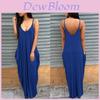 Damen Boho Langes Maxi-Kleid in Übergröße für elegante Strandurlaubspartys