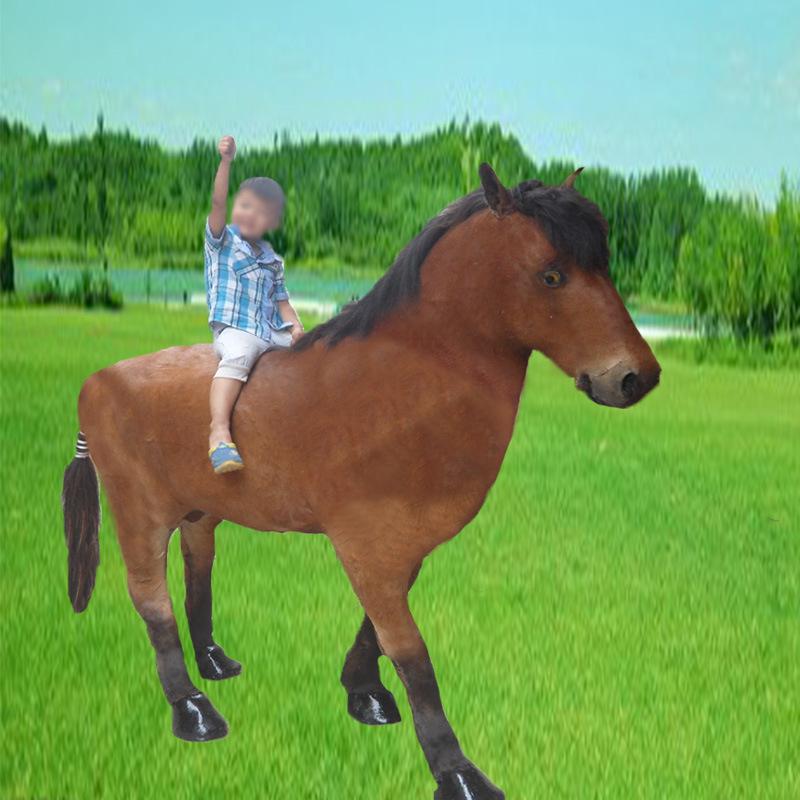 Akhal-Teke War Horse Genuine Leather Model for Exhibitions