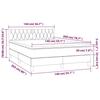 VidaXL Slat Bed Base with Mattress and LED, Upholstered Bed, Double Bed, Adult Bed for Interior Bedroom, 3134585