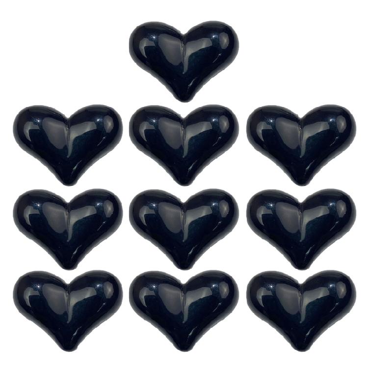 

10Pcs Heart Spacer Beads Acrylic Heart Beads Heart Loose Beads Charms for DIY Crafts Necklace Earrings Jewelry Making 1 чёрный