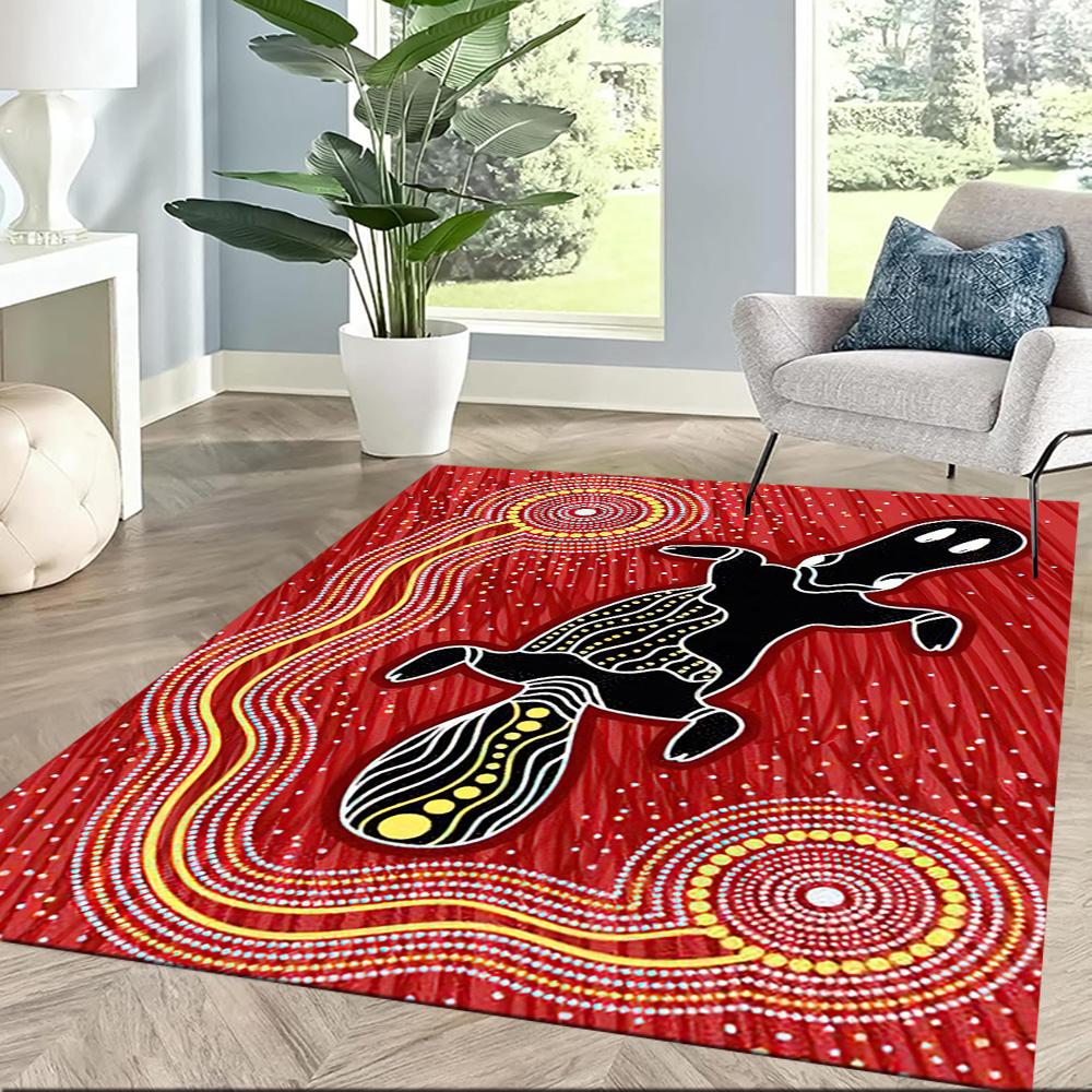Australian Aboriginal Style 139 Floor Rug Office Rug Perfect for Study room Decorate room Entryway Dormitory Antislip Carpet Anime Office Decor