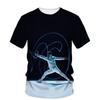 Fashionable Men's T-shirt Fencing Sports Printed T-shirt Summer Competitive Sports Short Sleeved Comfortable Casual Top