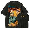 JoJo's Bizarre Adventure Diego Brando Printed Tee Men Women Washed Cotton T-shirts Manga Vintage T Shirt Harajuku Male Tshirt