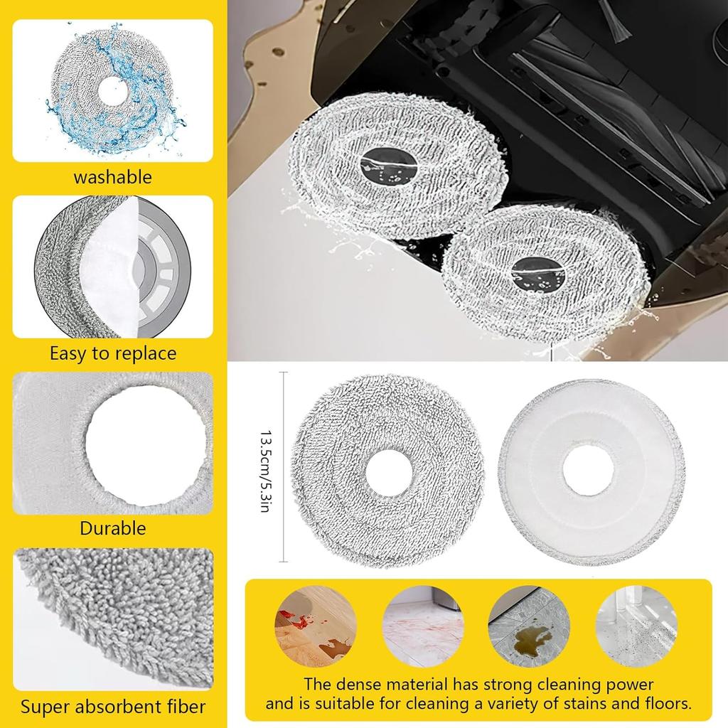 28 Pcs Replacement Parts for Dreame X30 Ultra/Mova E30 Ultra/L10s Pro Ultra Heat,Accessories: 2*Main Brush, 6*Side Brushes, 4*Filter, 8*Mop, 6*Dust