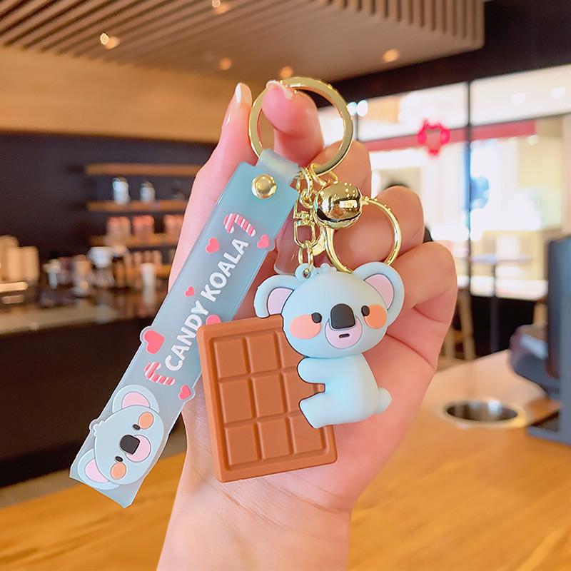 

Koala Whimsical Candy Keychain Soft Rubber Accessory For Backpacks Purses And Chocolate