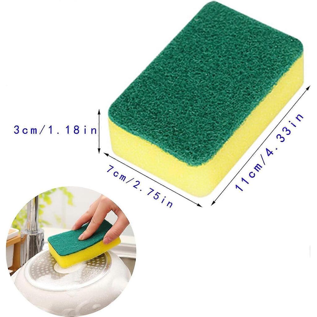 Kitchen Sponges, Heavy Duty Dish Sponges for Cleaning Kitchen, Dishes, Bathroom, 10-Pack Cleaning Sponge Less