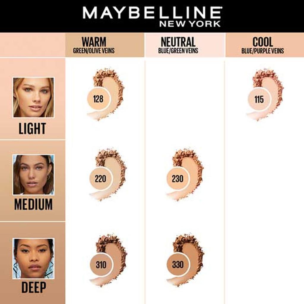 Maybelline New York Fit Me Compact Powder Matte Poreless 310 Sun Beige Long Lasting Natural Finish 6g