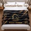 Brisbane Broncos Printed Flannel Blanket Custom Name Text Soft Warm Throw For Bedroom Holiday Gift