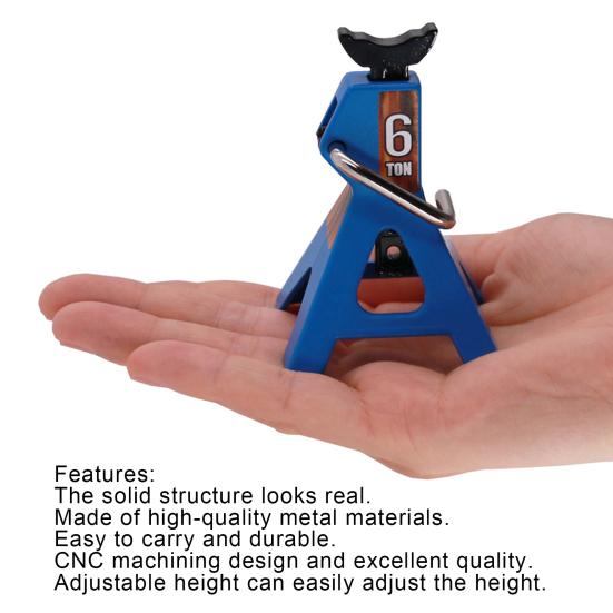 Car Toy Metal 6 Ton Scale Jack Stand Decoration for 1/10 RC Crawler Truck SCX10