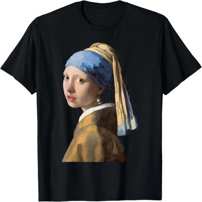 Girl with a Pearl Earring Print Vermeer Art Teacher Gift T-Shirt
