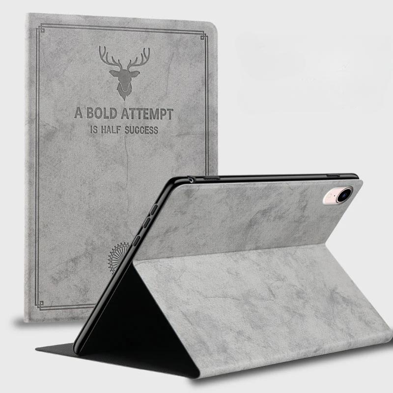 

Чехол для iPad 234 56 air1/2 9,7, тонкий чехол для планшета, тонкий ретро складной чехол с откидной подставкой из искусственной кожи, чехол для iPad 789 10,2 10, чехол iPad 789 10.2in серый