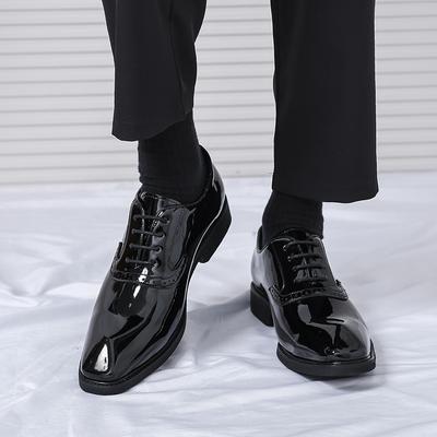 Luksusowe Męskie Skórzane Oksfordy na Platformie Formalne Skórzane Buty Męskie Trend Mody Ręcznie Robione Męskie Mokasyny Casualowe Męskie Buty Gorąca Sprzedaż