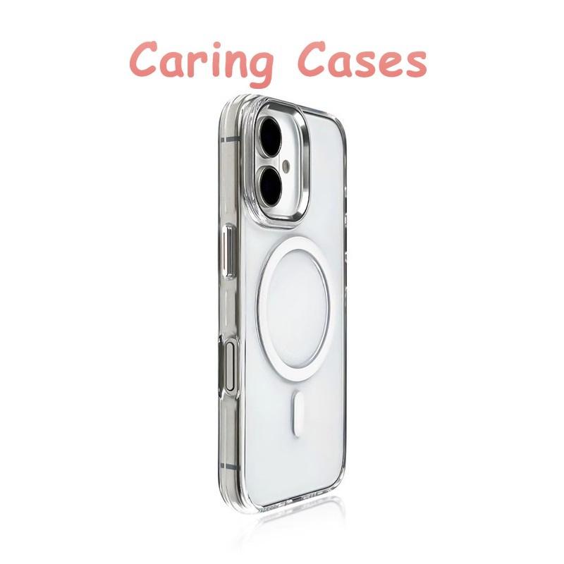 

For iPhone 17 Pro Max Case Black Magnetic Clear Acrylic Shockproof Compatible with iPhone 16 15 14 13 iPhone 16 Pro білий