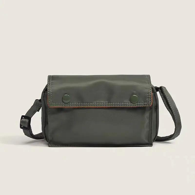 

Japanese Classic Anti-splashing Messenger Bag Trendy Men s Bag Nylon Casual Shoulder Bag Multi-purpose Small Fanny Pack 20x11x7cm зелёный