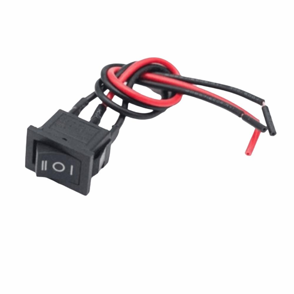 10Pcs Pre-Wired Mini Rocker Switch ON/OFF Toggle Switch Controller Power Switch Boat Marine