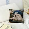Cute Dog Funny Meme   Pillow Cushion Cover Pillowcase Living Room Sofa Home Decor Customized