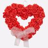Valentine'S Day White Rose Wreath 2024 Romantic Love Wreath Outdoor Wedding Scene Arrangement Props