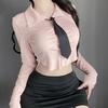 Sexy Office Cosplay Costumes Women Top Wrap Hip Miniskirt Erotic Lingerie Outfits Miss Secretary Roleplay Uniform Temptation Set