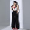 Women's White Tencel Wide-Leg Jeans - Summer 2025, High-Waisted, Loose, Floor-Length, Slimming.
