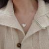 Elegant White Irregular Heart Necklace for Women - Versatile Fashion Clavicle Chain