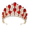 New Fashionable Alloy Rhinestone Red Green Crown Wedding Crown Bride Crown Tiaras