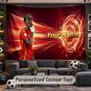 Wall Hanging Tapestry Custom NameLamine Yamal Pattern Personalized Printed Fabric Wall Decor