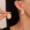 Women's Stud Earrings Retro Resin Oval Earrings Jewelry Accessories
