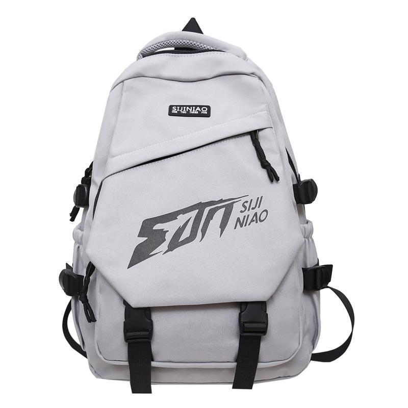 Schoolbag Fashion New Manufacturer Wholesale Student Backpack Large Capacity Alphabet Men's and Women's Outdoor Leisure Ins Travel Backpack