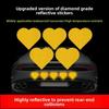 Motorcycle Sticker Reflective Night Safety Warning Electric Scooter Helmet Paper Car Tail Box Rear  Heart-shaped Decorative