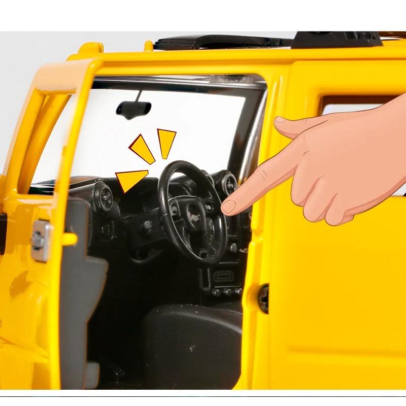 1/24 Hummer H2 Legierungsauto Modell Diecasts Metallspielzeug Fahrzeuge Hohe Simulation Sound Licht Sammlung Kinder Exquisite Geburtstagsgeschenke