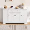 Kitchen Cabinet Multifunctional Buffet 138cm Sideboard with Drawer Shelf Doors And Adjustable Shelves Buffet Modern Design Anti-Tip Protection