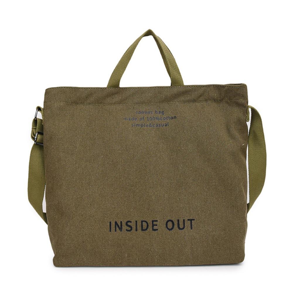 High Quality Canvas Shoulder Tote Bag Large Capacity Zipper Students Book Bag Casual Solid Color Handbags for Women Girls