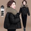 Stylish Winter Jacket with Large Fur Collar for Young Mothers and Older Women - 2025 Cotton Padded Outerwear