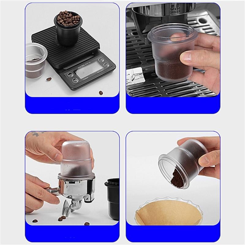 Coffee Dosing Cups Dose Cups Plastic Coffee Machine Handle Dosing Cups Mugs Perfect for Milktea Shops Homes Coffee Shops