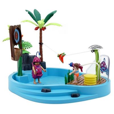 Zestaw figurek Playmobil z pistoletem na wodę i basenem 70610, popularne zabawki w Korei