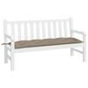 VidaXL Coussin de Banc de Jardin, Revêtement de Banc avec Jeux de Cordes, Coussin d'Extérieur Imperméable, Taupe 150x50x7 cm 361610