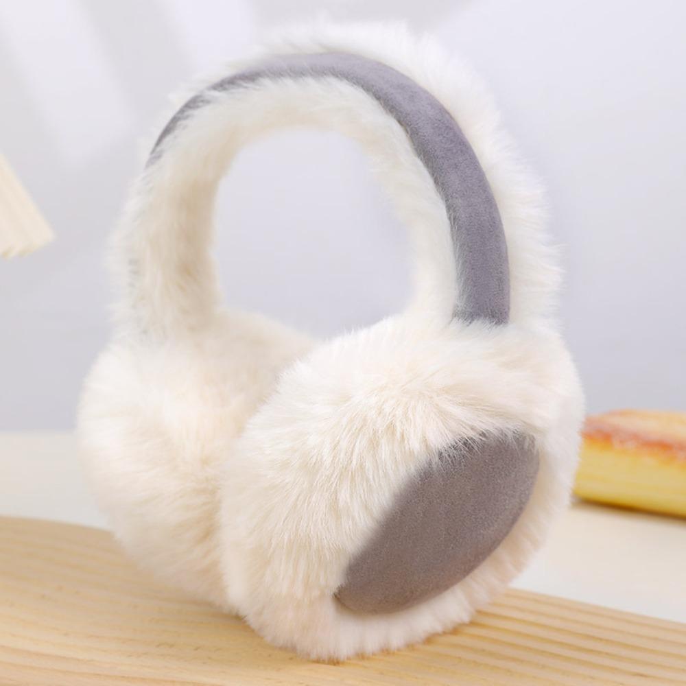 Warm Foldable Earflaps Soft Suede Faux Fur Ear-Muffs Fashion Plush Earmuffs Outdoor