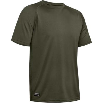 Solid Color Crew Neck Pullover Straight Cut Short Sleeve T-Shirt Men Tops Olive-Green 1005684-390