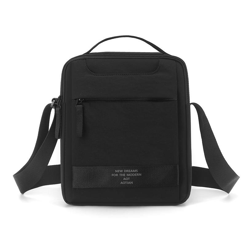 Nylonová crossbody taška s horním uchem a přední kapsou na zip pro muže i ženy pro každodenní použití