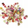 Wooden Button, Colorful Hearts, Mix Of