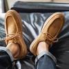 2793 genuine leather retro men's shoes British solid color simple and versatile anti-velvet cowhide hand-sewn casual shoes leather shoes