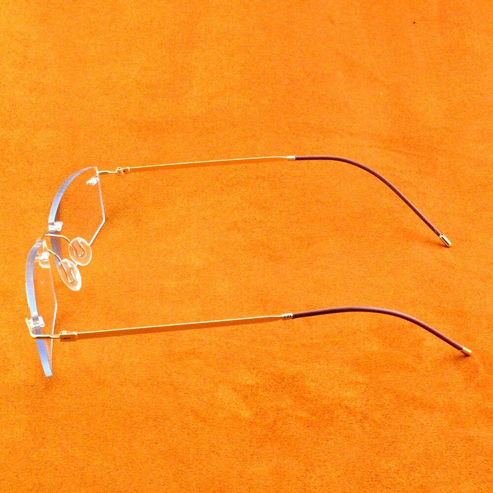 Aliaj de titan, 15 straturi, acoperite cu tampoane de nas din silicon medical, anti-alunecare, cadru fără rame Ochelari de citire +0,75 +1 +1,25 până la +4