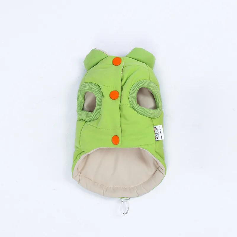 

Cat Dog Coat Jacket Winter Pet Clothes Outfit Garment Puppy Costume Apparel Small Dog Clothing Outerwear Yorkie Poodle Vest XS（old） зелёный