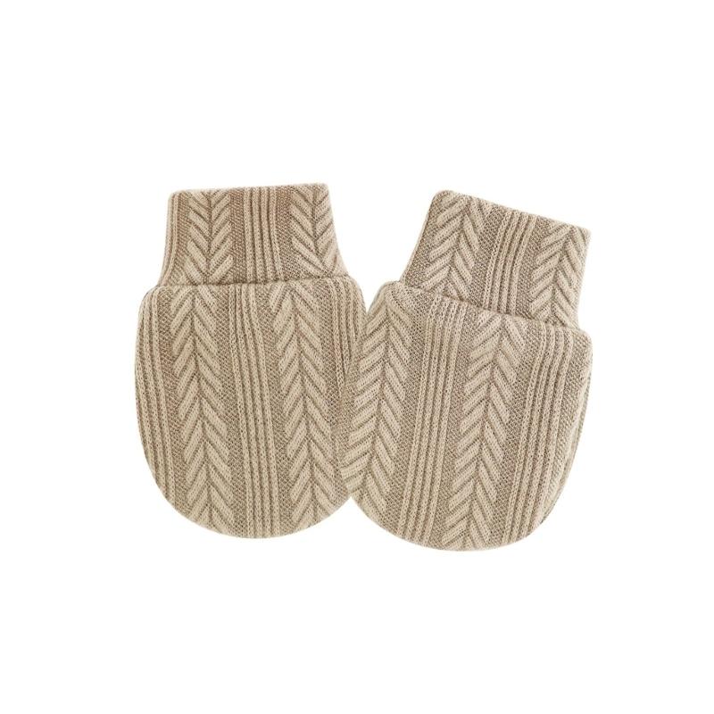 Elastic Cuffs Baby Mittens Prevent Face Scratching Soft Cotton Gloves For 0-1 Month Infants Breathable Hand Covers