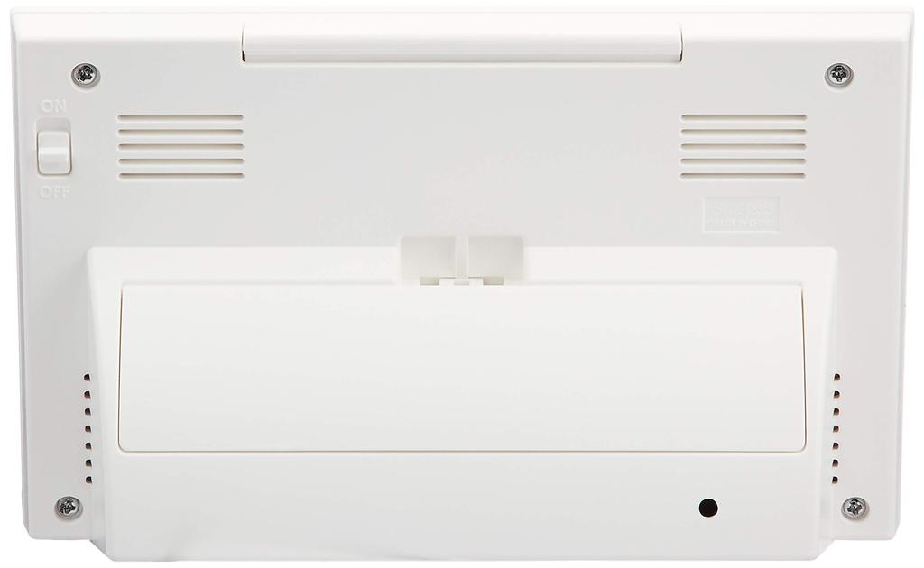 RHYTHM Fitwave D193 Alarm Clock with Thermometer and x x 8RZ193SR03 Radio-Controlled Hygrometer, White, 9.3 14.5 4.1 cm,