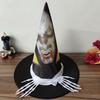 Halloween Witch Hat with Silver Buckle  Veil Kids Adult Cosplay Costume Prop Spooky Party Headwear